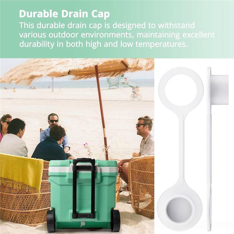 For Coolers For Igloo 25-70 QT Ice Chest Drain Plug Caps 2 Pack Triple-Snap Replacement Parts