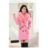 Woolen Fur Collar Women's Coat Korean Version Double-breasted Woolen Coat Medium and Long