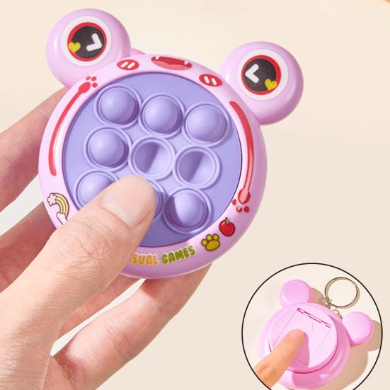 Мини игровая консоль с пупырками, игрушка для снятия стресса, игра лопать пузыри, брелок, силиконовая игрушка-антистресс с пузырьками