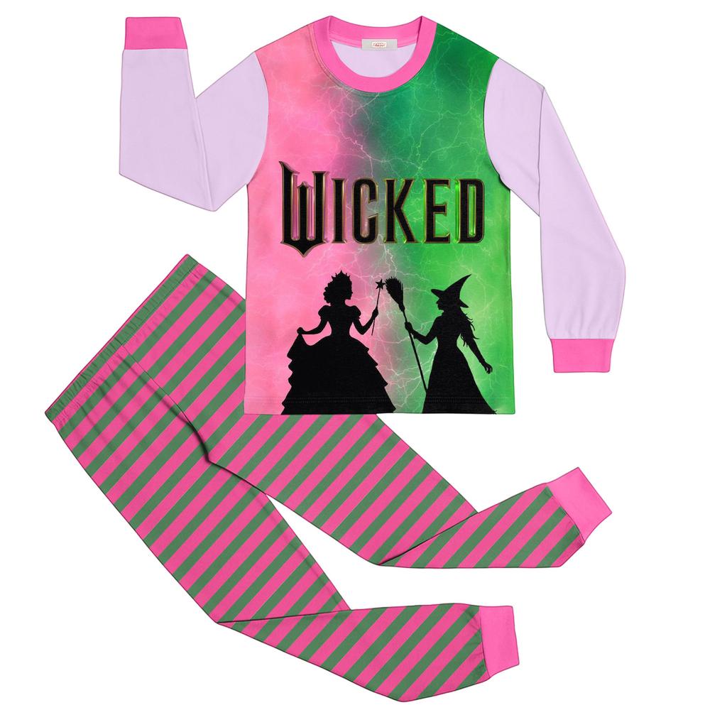 Children's Fashion Suit Skirt Round Neck Long Sleeve Top Pants