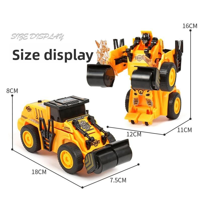 Plastic Inertia Engineer Robot Car Model With Onebutton Transformation For Child Development
