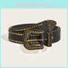 Модный винтажный ремень с заклепками, трендовый панк-ремень, персонализированный мужской женский джинсовый ремень