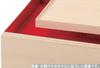 Одноярусный лакированный ящик Jubako от J-kitchens, 100 см x 100 см x 2,7 см, Сделано в Японии, Изготовлен из белого дерева Цукаса