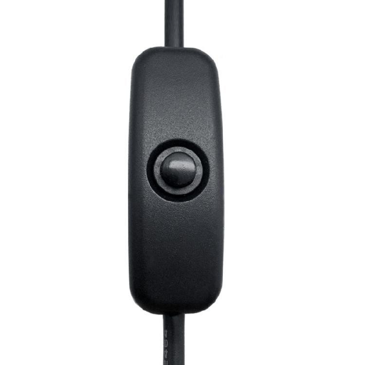 Flexible DC5521 Female to Male Extension Cord With Push Button Switches For Routers CCTV And Small Appliances