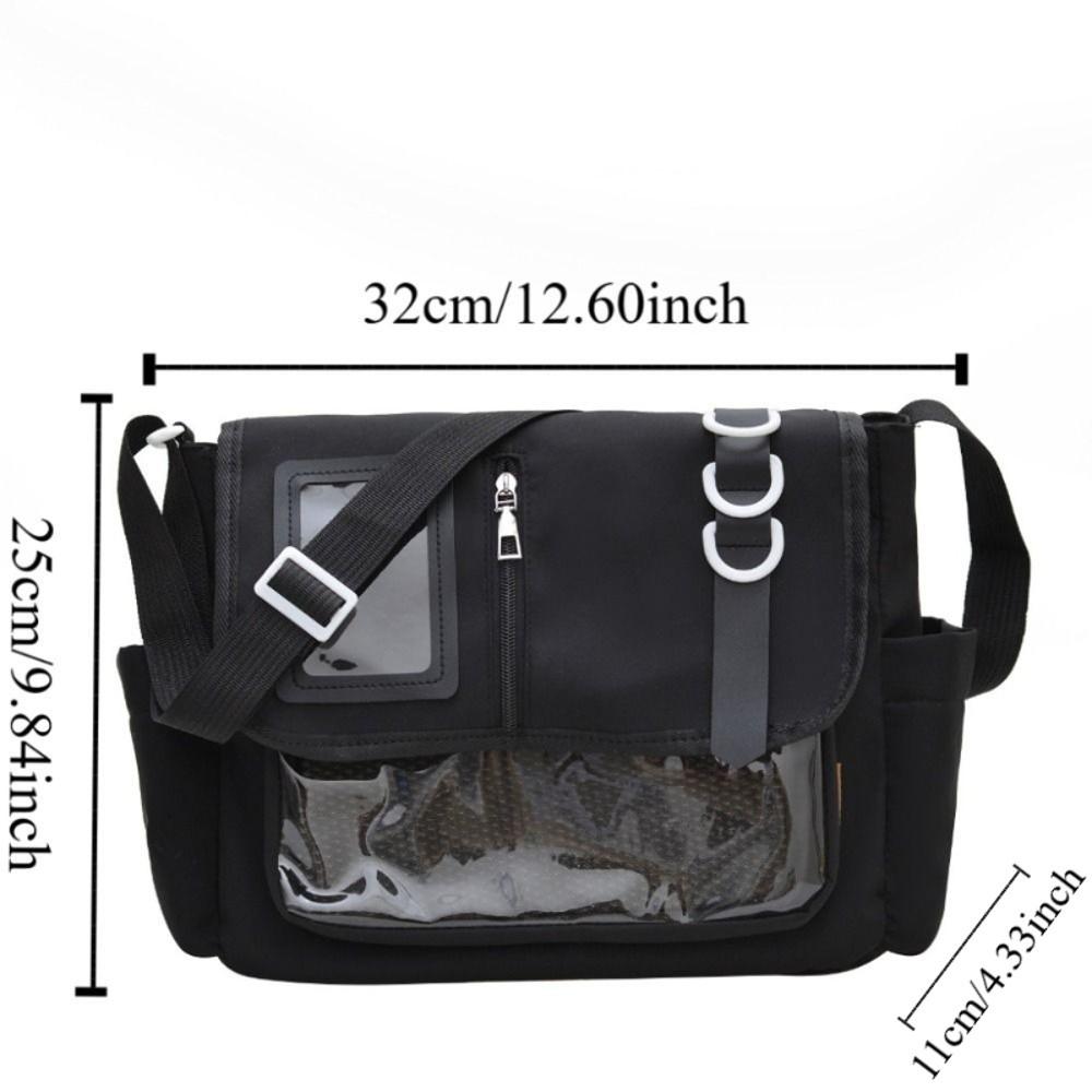 Японская школьная сумка Харадзюку Однотонная сумка через плечо Универсальная сумка-мессенджер Женская