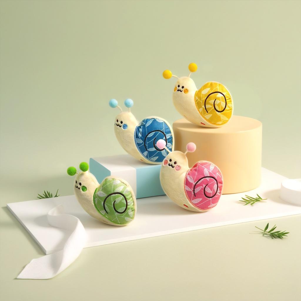 Креативная жевательная игрушка для питомцев для чистки зубов, интерактивная пищалка в форме улитки для кошек и собак, забавные принадлежности для игры с укусами