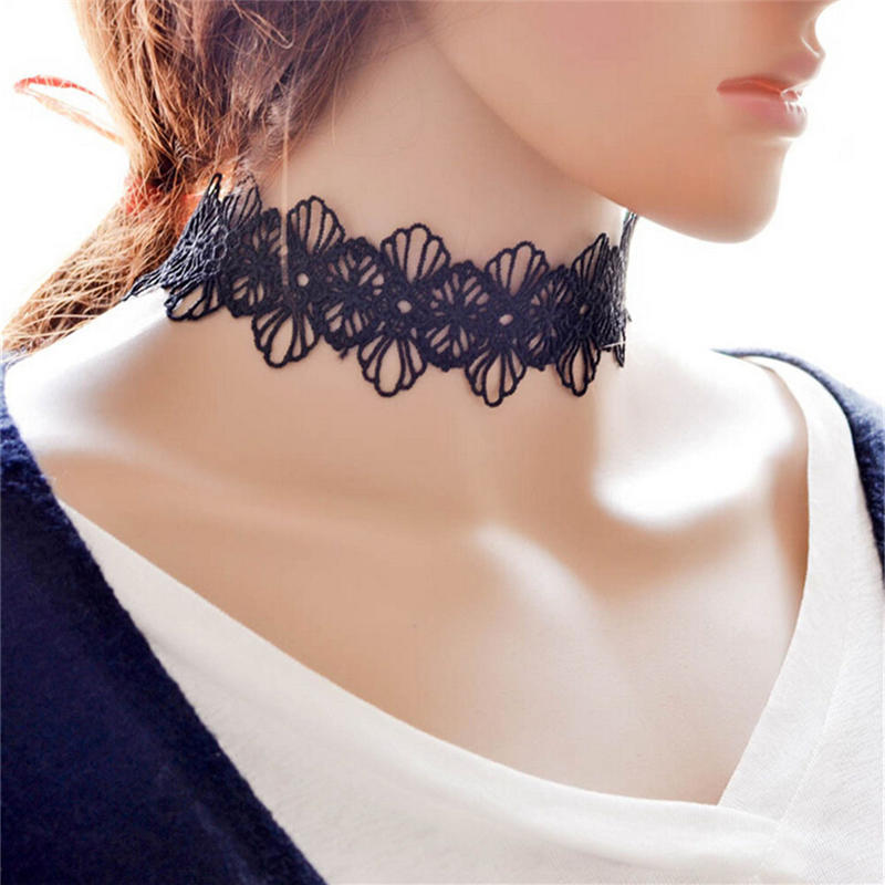 Lace Retro Tattoo Choker Boho Neck Dress Vintage Gothic Necklace Chain Jewelry
