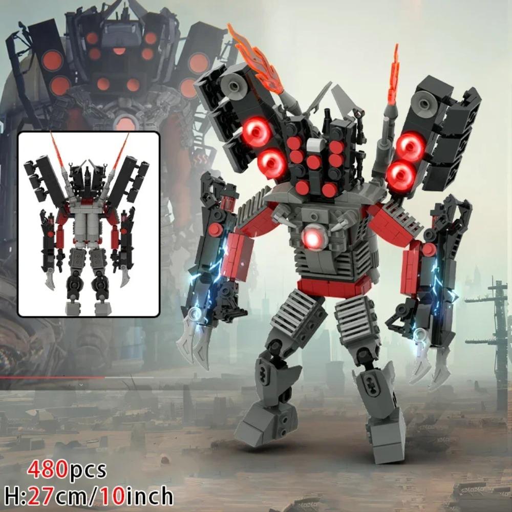 Moc Skibidi Toilet Figures Model Blocks Titan Cameraman Speakerman Construction Toys Party Halloween Decoration Boys Gifts