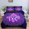 3D Psychedelic Mushroom Boho Mushroom Comfortable Duvet Quilt Cover Pillowcase Bedding Set Bedroom Decoration Home Textile