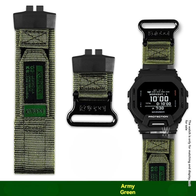 GBD 200 Нейлоновый ремешок для часов Casio G-SHOCK GBD-200SM/UU/RD GBD 200-1/2/9 Модифицированный холщовый ремешок Мужской браслет для активного отдыха