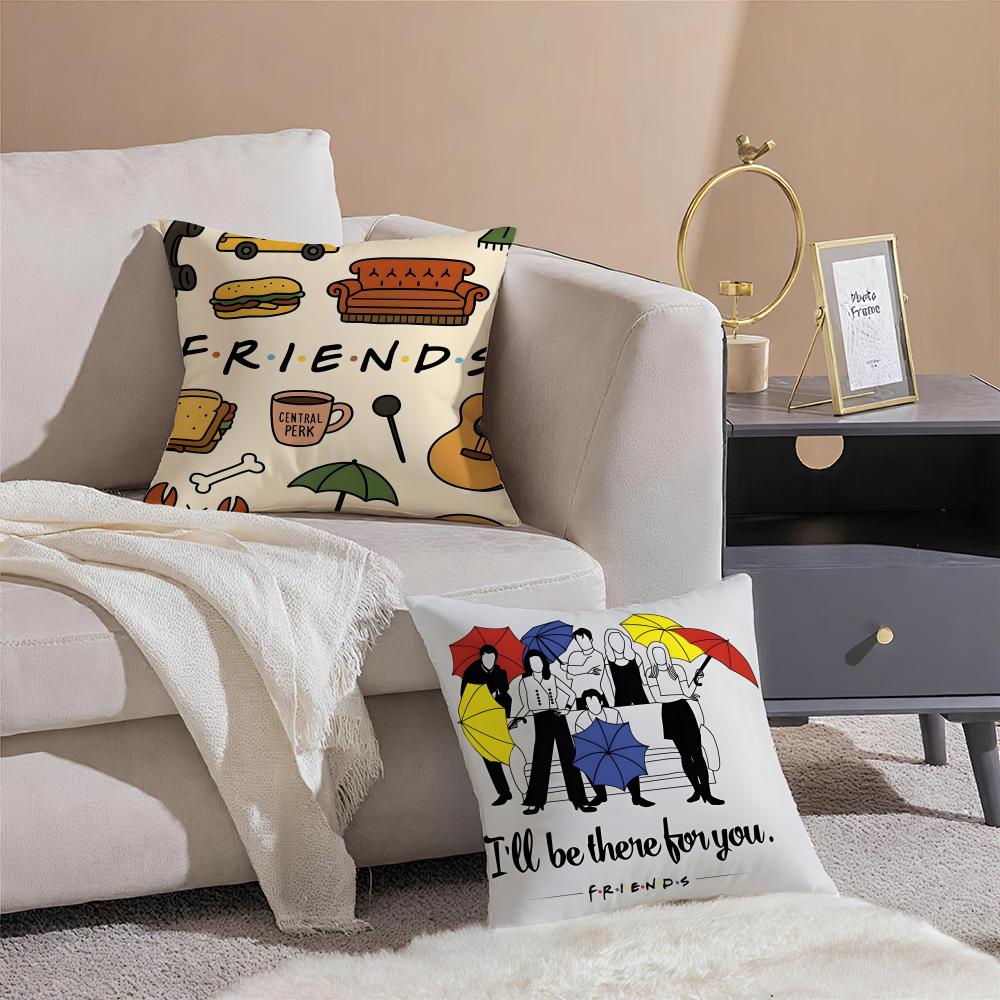 Nostalgic pop fashion FFriends TV Cushion Cover Throw Pillow Cover Hidden Button Durable Polyester Chair Cushion