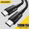 Essager 240W USB Type C Cable for iPhone 15 Pro Max PD3.1 Super Fast Charging Type C Cable 5A for Xiaomi Macbook Pro iPad Laptop