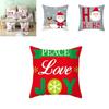 Luxurious Peach Skin Velvet Christmas Cushion Cover With Charming Santa Claus Print For Home