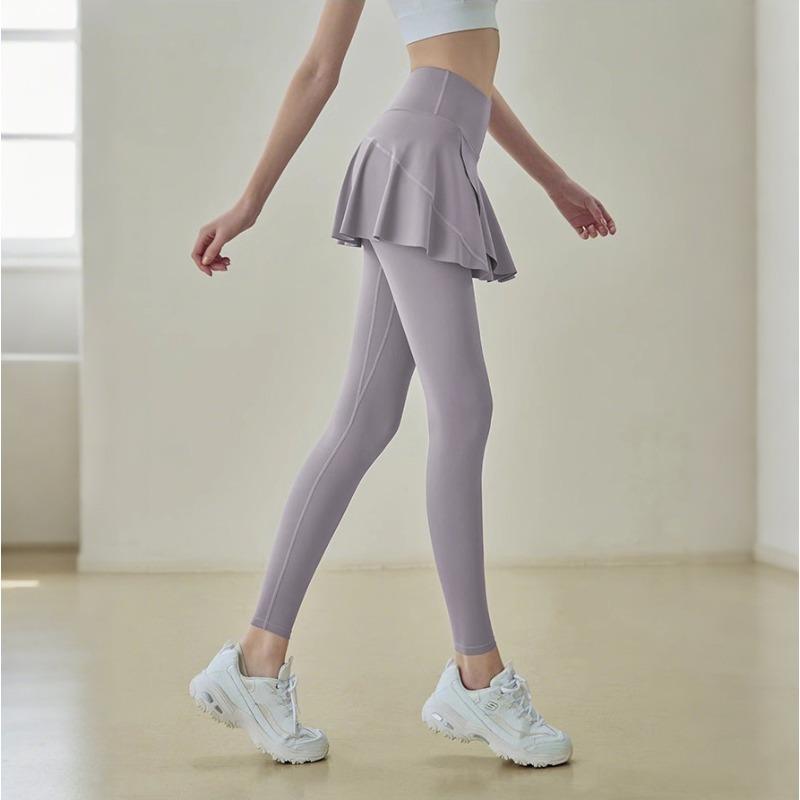 Поддельная двухслойная юбка для йоги женская с высокой талией, утягивающая живот и бедра, теннисная юбка, высококачественная юбка для бега, спорта и фитнеса