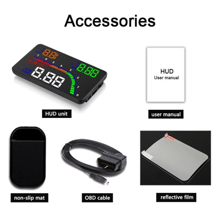 T100 OBD2 4-дюймовый проекционный дисплей для автомобиля