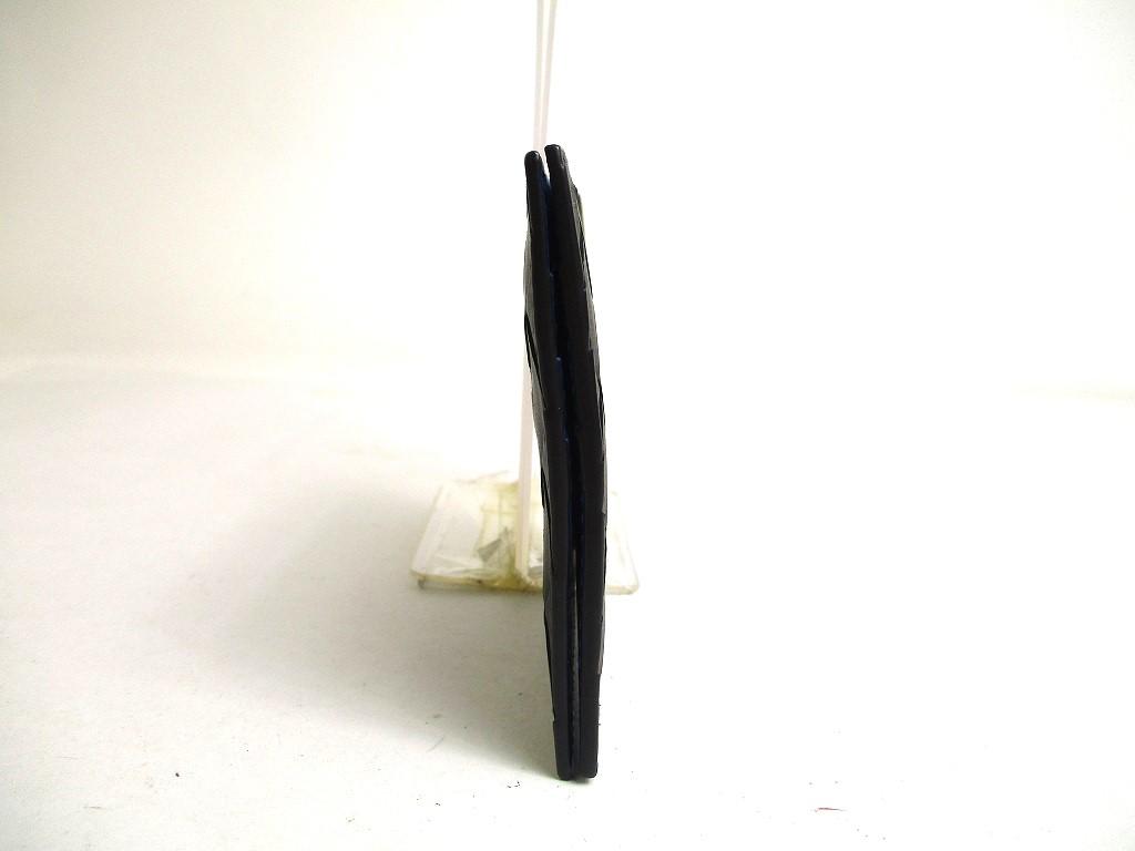 Оригинальный кожаный кошелек для купюр BOTTEGA VENETA Intrecciato черного и синего цвета #a469, восстановленный