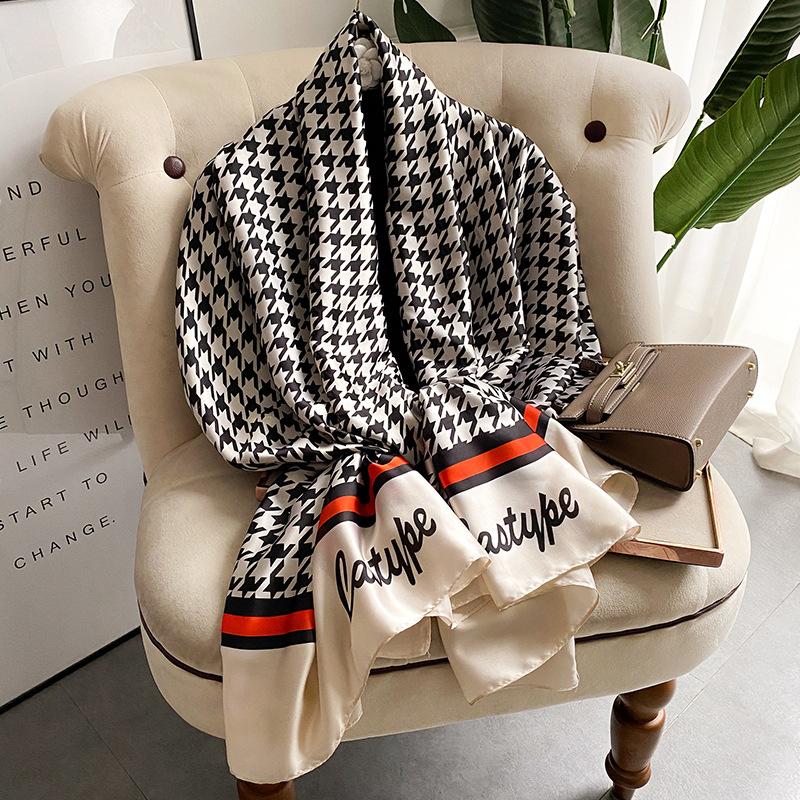 180*90см модный шарф Роскошного бренда Женский платок Шаль Накидка Весенний шарф Хиджаб Буфанда Фуляр Женская бандана Пляжные столы Шелк