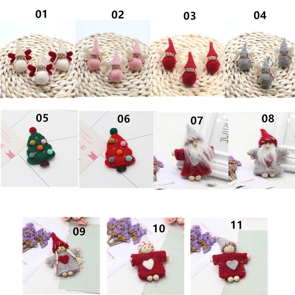 Claus Elf Xmas Tree DIY Handmade Christmas Doll Christmas Decorations Wool Felt Christmas Ornament