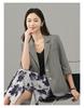 Commuting lightweight seven quarter sleeved gray suit jacket women's top short casual suit