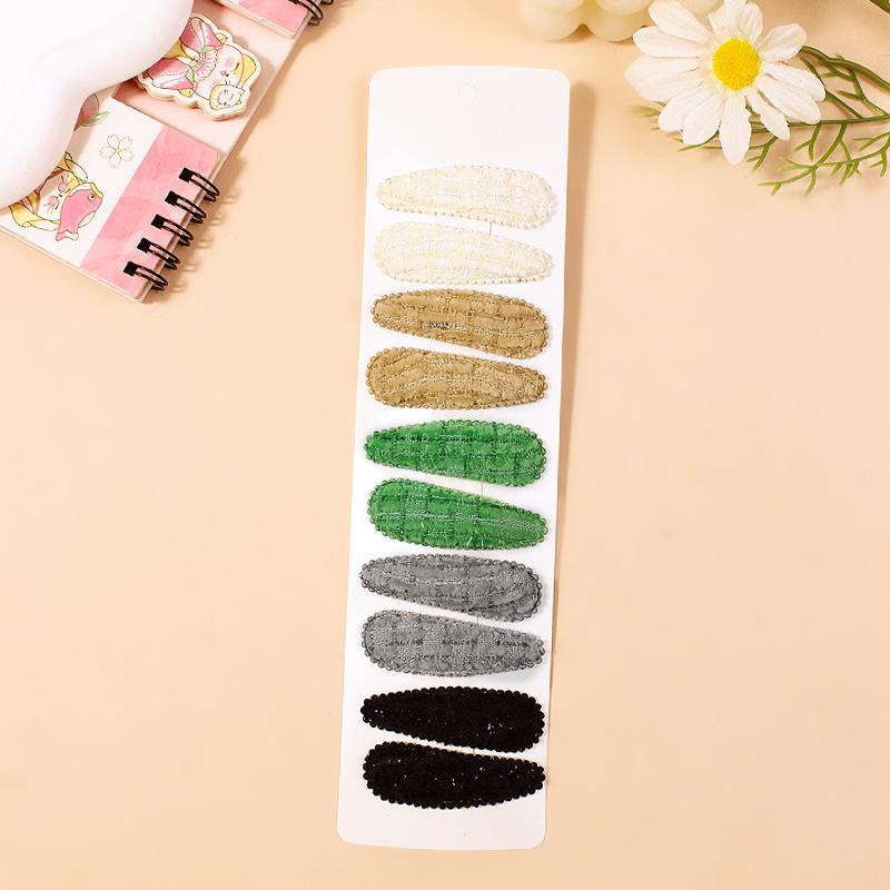 10 шт./компл., хлопковые заколки-бантики для волос с принтом для новорожденных, тканевые заколки в клетку, головные уборы для девочек, детские аксессуары для волос