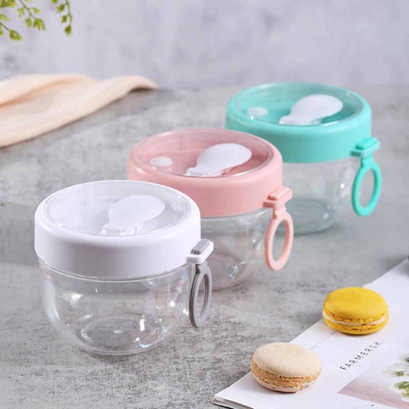 Контейнер для овсянки на ночь, переносные стаканчики для овсянки с крышками и ложкой, банка для еды