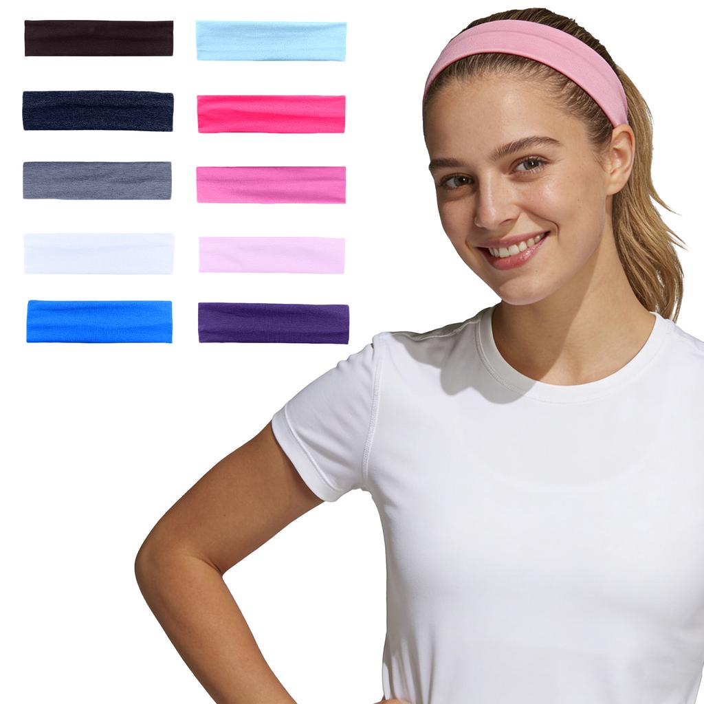 Набор из 10 спортивных повязок на голову