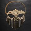 Indian Rhinestone Tassels Face Veil Women Prom Party Mask Fringe Headband Bridal Veils Sexy Facial Accessories Jewelry