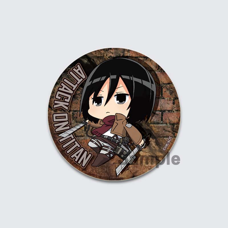 32/44/58 мм аниме-броши Атака титанов Мультфильм Армин Арлерт/Эрен Йегер Значки на лацкан Значок на рюкзак Ювелирные изделия Коллекции фанатов Подарки