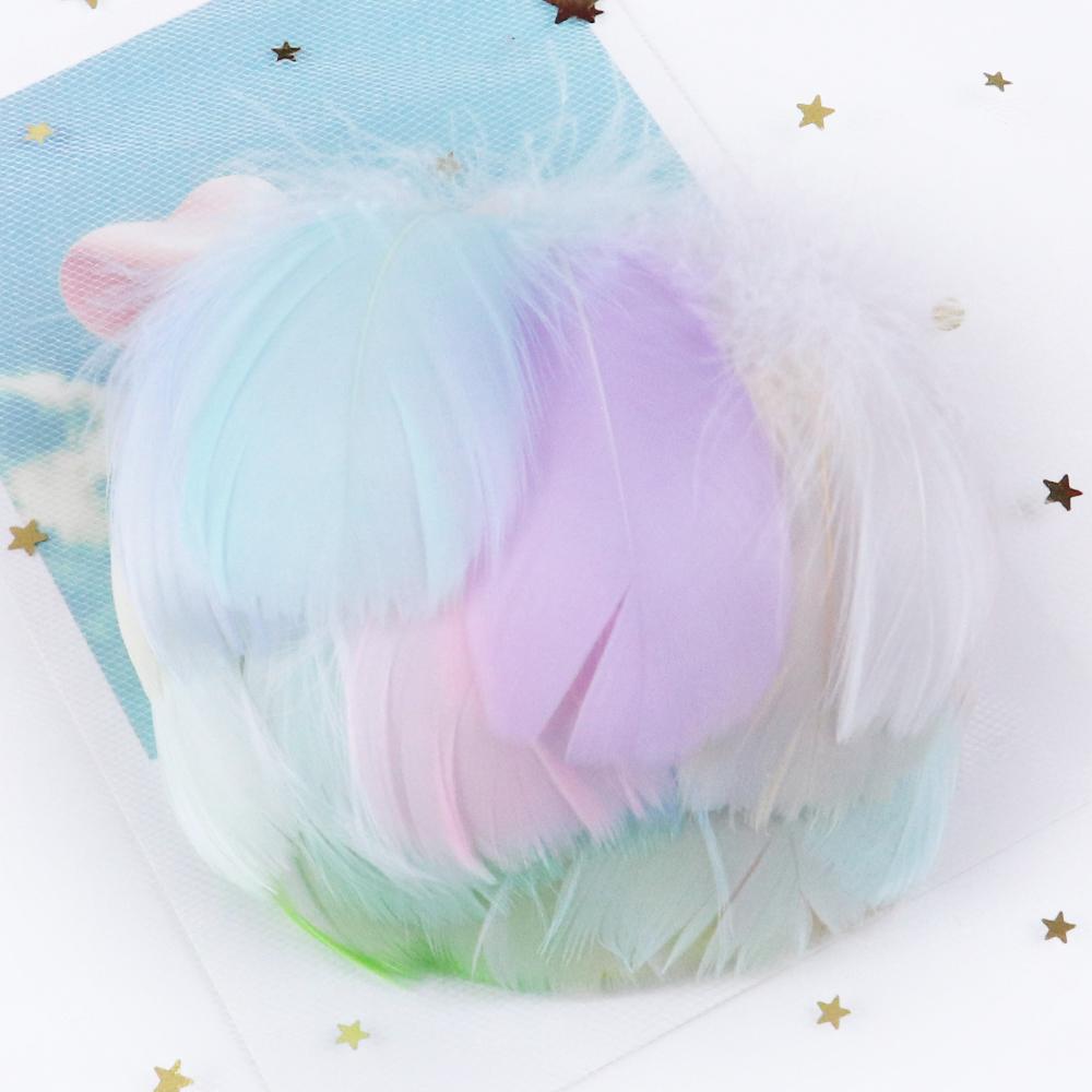 Natural Goose Feathers 4-8Cm Small Floating Leather Pink Swan Feather Plume For Craft Wedding Jewelry Decoration Plumes 100Pcs