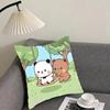 BBubu DubuU Cartoon Cushion Cover Pillowcase Ultra Soft Skin Friendly Fabric Cloud Like Comfort Concealed Zipper