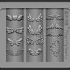 3D Силиконовая Форма для Дизайна Ногтей Роза Цветок Бант Крыло Ретро Рельефный Узор Дизайн DIY Шаблоны для Ногтей Маникюрный Инструмент