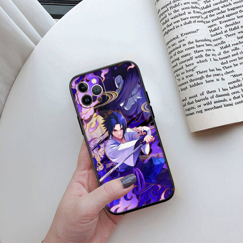 MH105 Чехол для телефона Наруто Учиха Саске для iPhone 7 8 11 12 13 14 15 16 17 16E XS Pro Max XR X SE Air