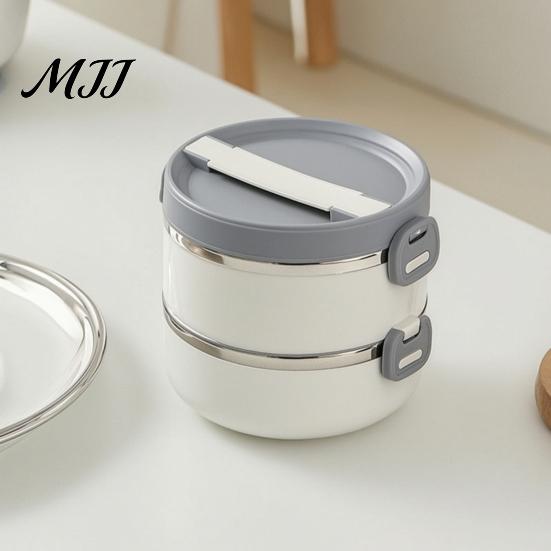 Герметичный Ланч-бокс Bento 1/2/3/4 Уровня, Изолированный Ланч-бокс из Нержавеющей Стали, Штабелируемый Портативный Термоконтейнер для Горячей Еды для Школы, Офиса, Пикника