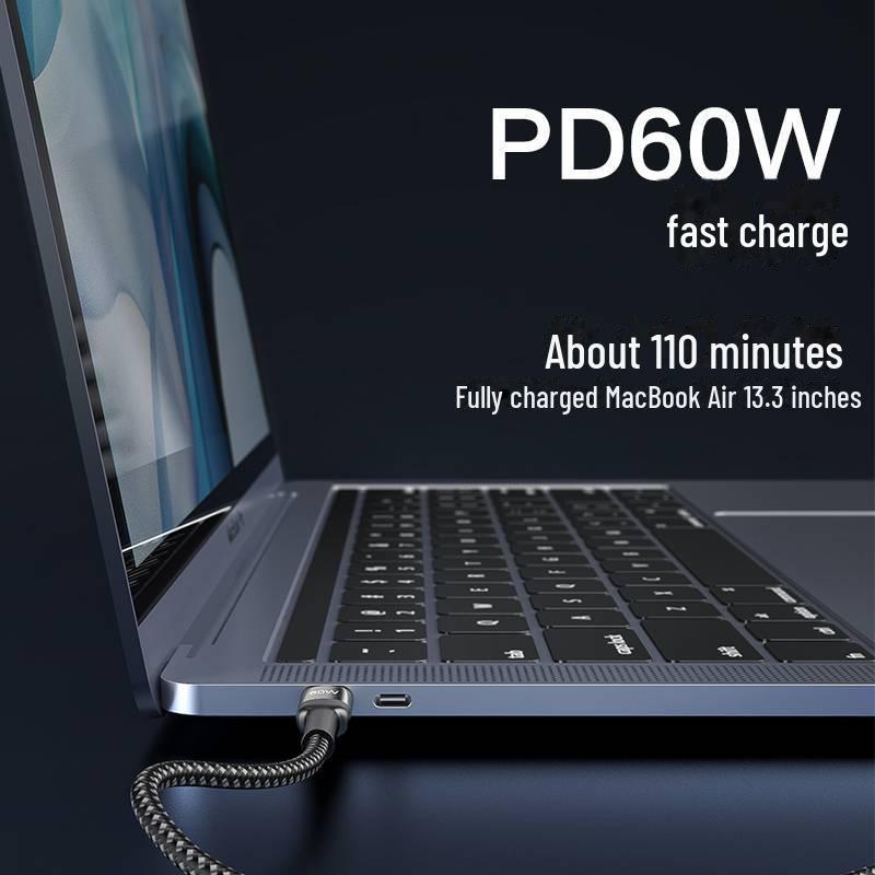 Кабель PISEN 100W 1.5м для быстрой зарядки для MacBook - Прочный, Сверхбыстрый кабель для передачи данных для ноутбука