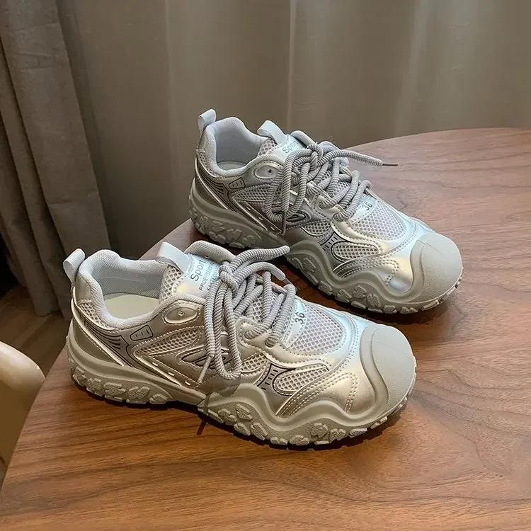 Мода 2024 года, новые, высокие, внешний вид, иностранный стиль, удобные, нескользящие, дышащие, спортивные, износостойкие женские туфли Zapatillas De Mujer