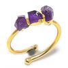 Natural Amethyst Rough 925 Sterling Silver Jewelry Ring Size Adjustable N0q08
