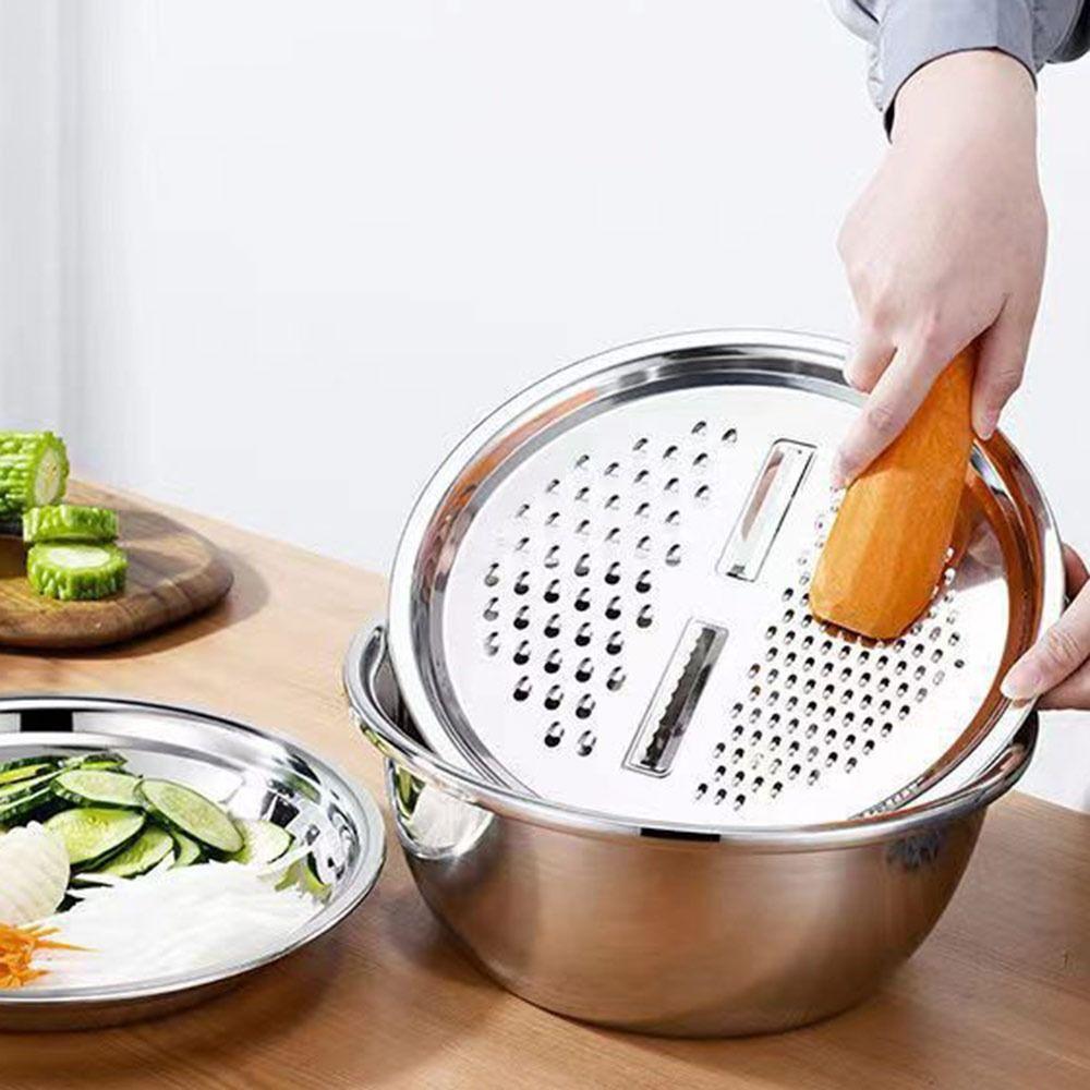 Многофункциональная терка для картофеля, миска для мытья овощей из нержавеющей стали, подарки, овощерезка