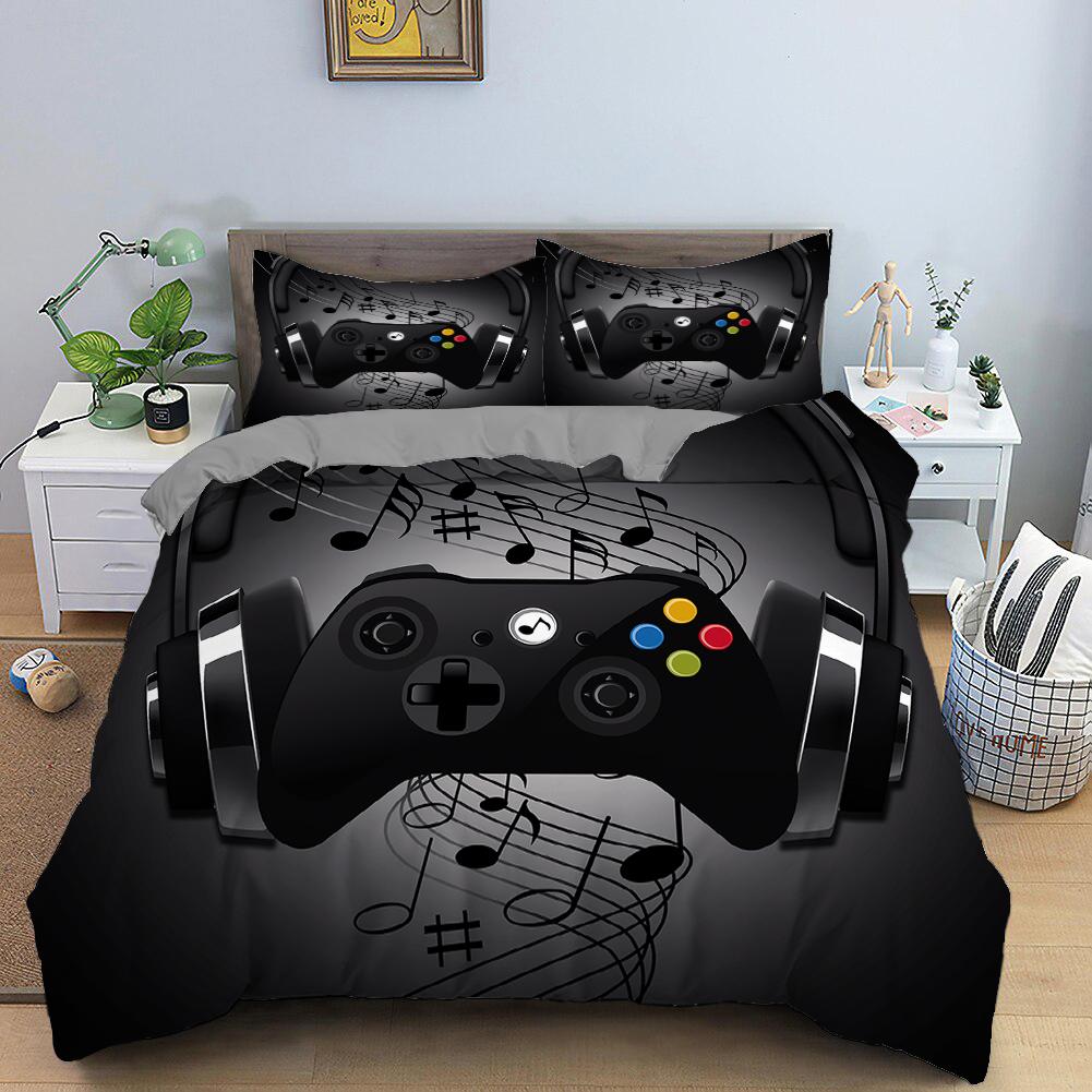 RunGrape Комплект постельного белья с пододеяльником Двуспальный Полуторный Квинсайз Кингсайз 240x220 Скандинавский Чехол на кровать 135 Евро Постельное белье Игровое Постельное белье 200x200