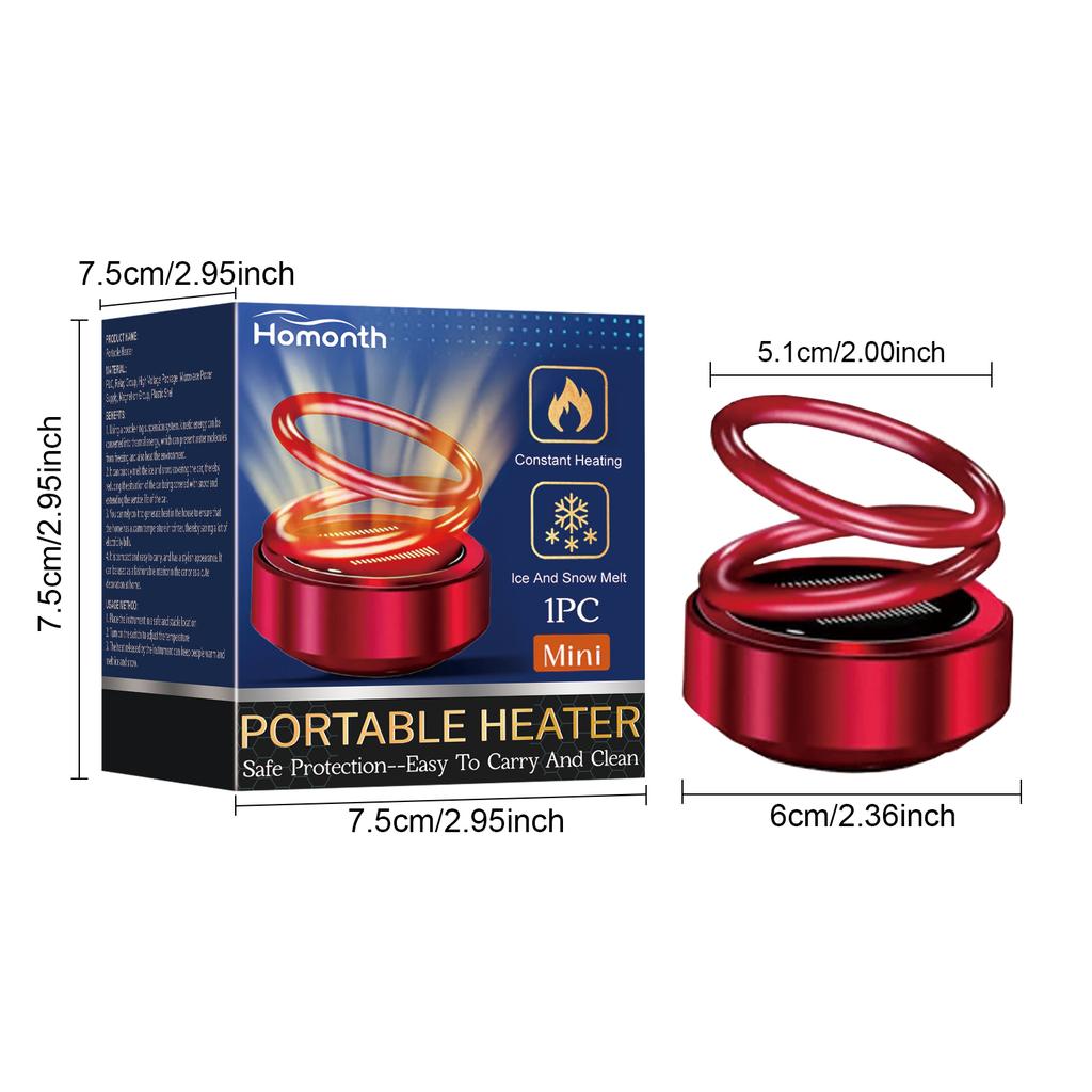 Портативный динамический молекулярный нагреватель на солнечной энергии, размораживатель лобового стекла, снегоочиститель, мини-диффузор для ароматизации воздуха в автомобиле, молекулярный нагреватель