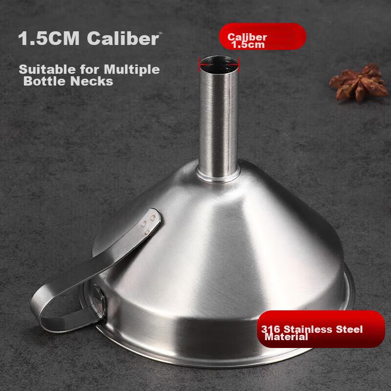 Jekero Thickened 316 Stainless Steel Funnel with Detachable Strainer, Food-Grade Large Size Kitchen Oil And Wine Funnel