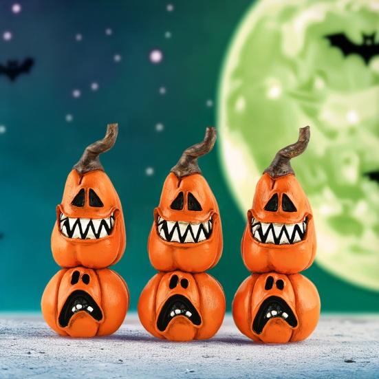 Halloween Ornaments Resin Black Cat Pumpkin Witch Ghost Miniature Figurines Indoor Outdoor Decorations for Home Patio Garden