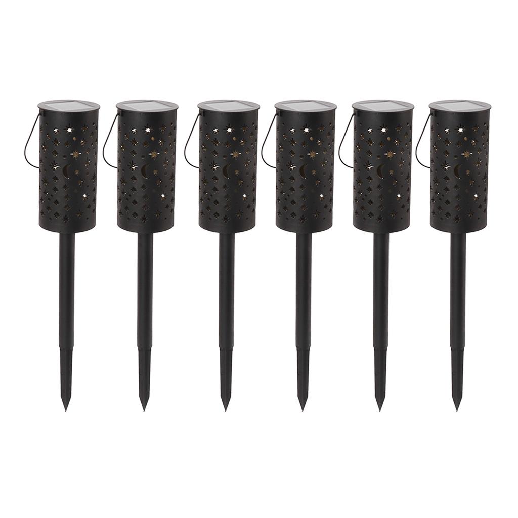 6 Sets LED Solar Garden Lamp Waterproof Light for Landscape Star Moon Ground Plug Lamp for Outdoor
