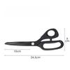 Rubber Handle Lightweight Black Titanium Coated Fabric Scissors Sewing Craft Shears Cloth Cutting Tool for Home Office