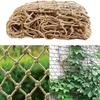 1PC Jute Rope Net For Garden Balcony Stair Protective Fencing Mesh Hand Made Ceiling Plant Support Net Multifunctional 1x1/2/3m