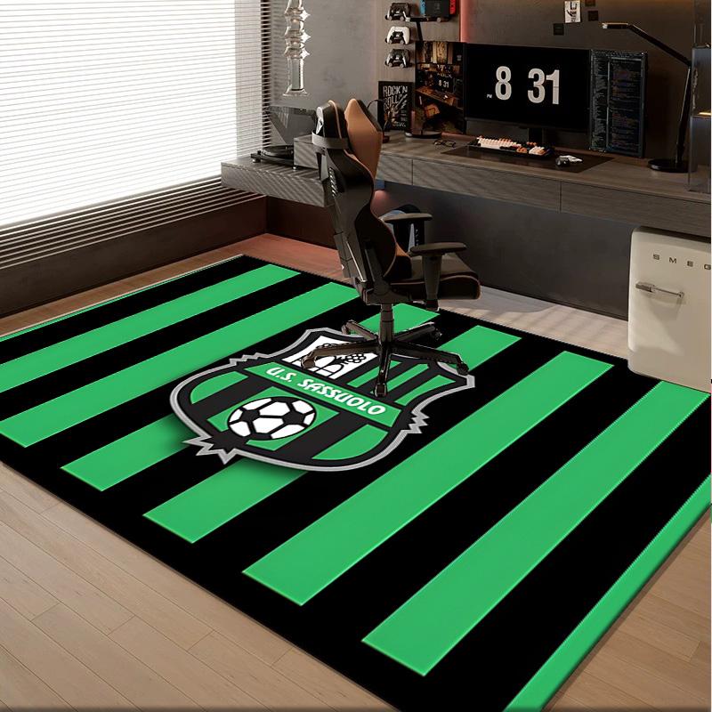 1PC rug Sassuolo Football Crest Design Carpet, Chair Rug,Area Rug for Office Bedroom living rooms bedroom, Doormat decor Christmas fan gifts