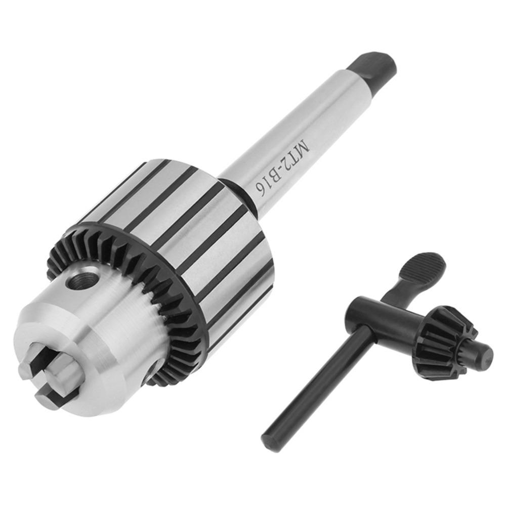 MT2-B16 Arbor Lathe Chuck Carbide Steel Key Type Drill Chuck Morse Taper Arbor Adapter For Lathe