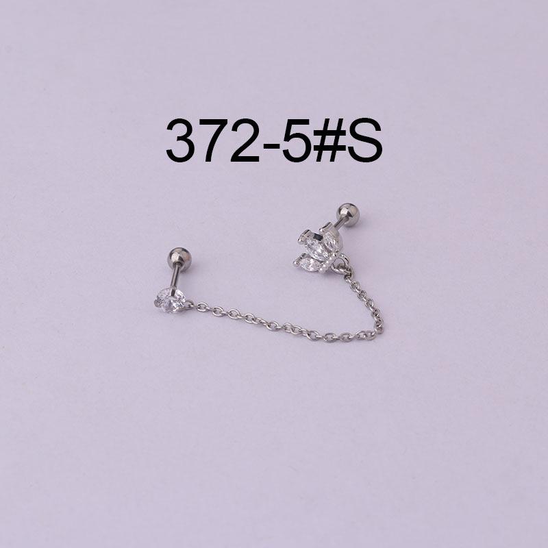 Тонкий стержень из нержавеющей стали, серьги-пусеты для двойного прокола хряща уха, корейский стиль