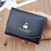 Cute Cherry Mini Purse for Women Trifold Wallet Artificial Leather Card Holder Wallets