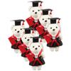 10 pcs/set Graduation Ceremony Mini Bear Flower Bouquet Celebrate Party Doctor Cap Bear Toy  Kids