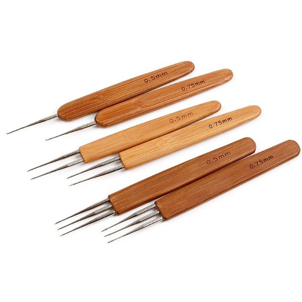 Инструменты для наращивания волос в виде перьев Игла для плетения волос Дредлок Крючок для вязания париков Иглы для вязания крючком